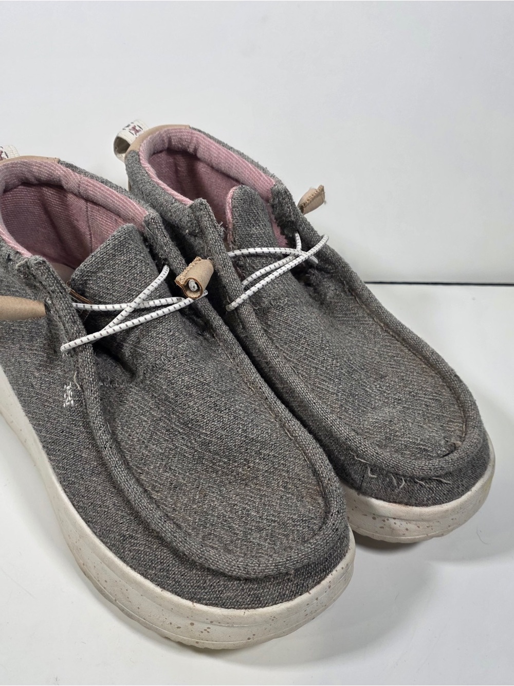 Hey Dude Gray Slip-On Wendy Peak Hi Wool Size 10